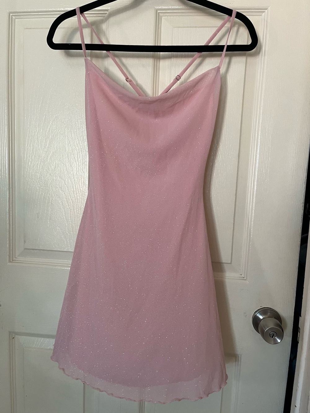 DKNY Pink Sparkle Slip Dress